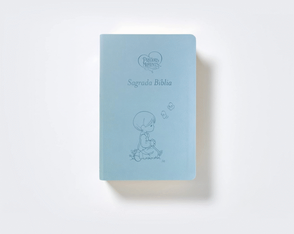 Biblia Católica Preciosos Momentos Azul Celeste - Imagen 2